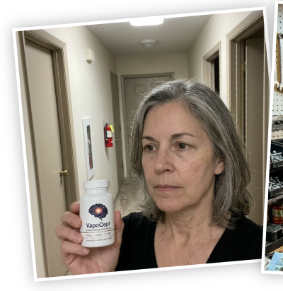 Patricia MS., 79 holding VapoCept